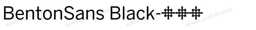 BentonSans Black字体转换